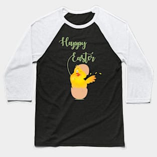 Happy Easter Chick Baseball T-Shirt